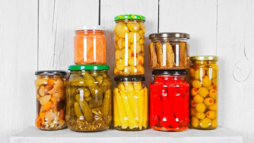 food in glass containers