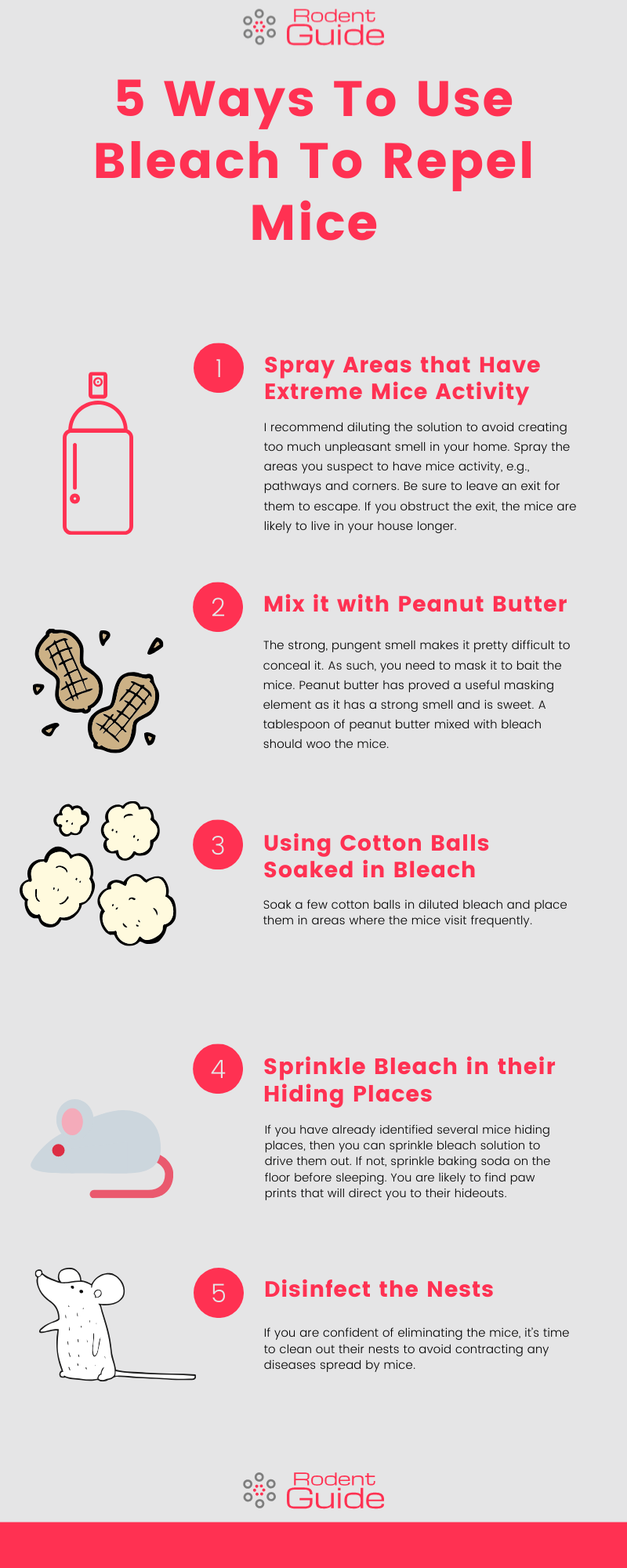5 Ways To Use Bleach To Repel Mice Infographic