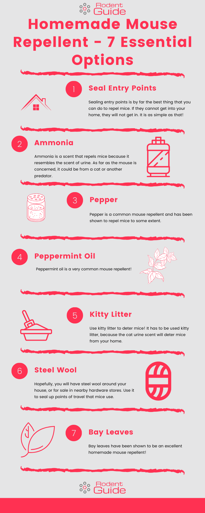 Homemade Mouse Repellent - 7 Essential Options Infographic