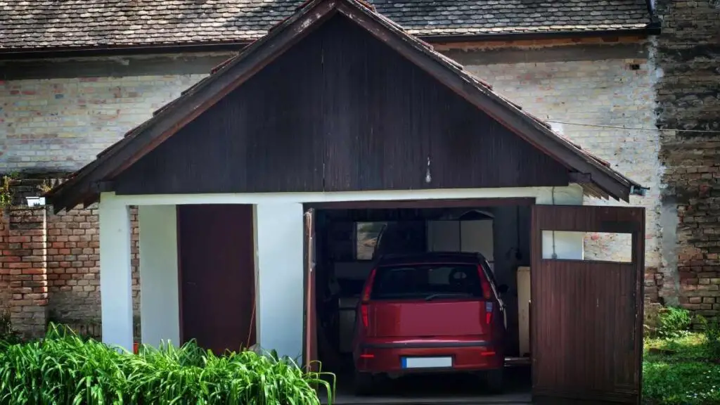 car in garage