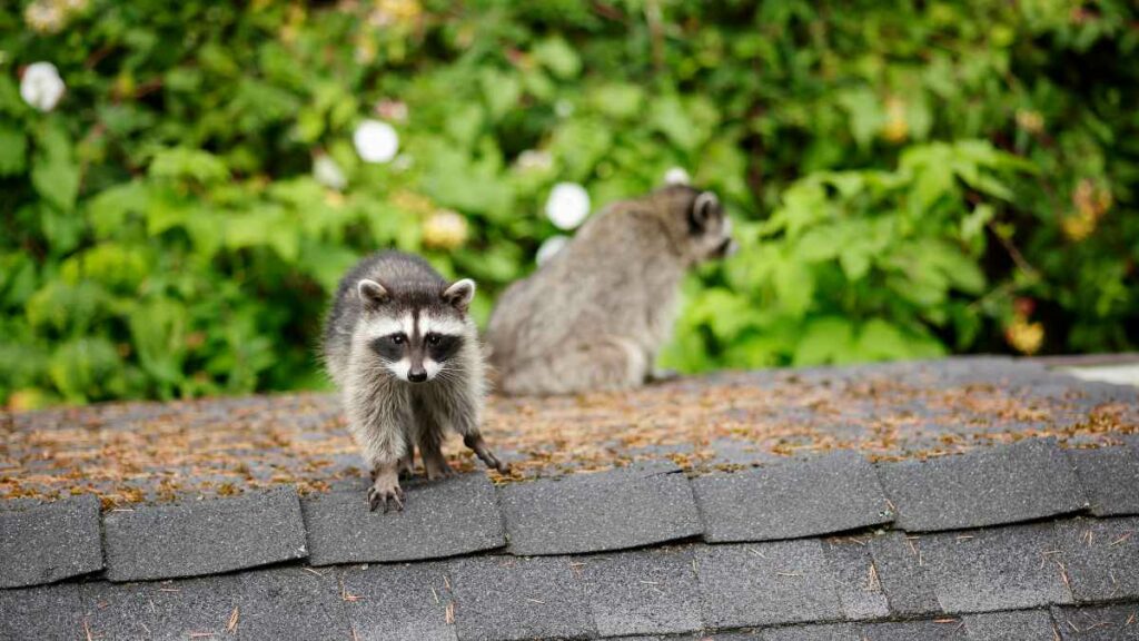 racoons on roof